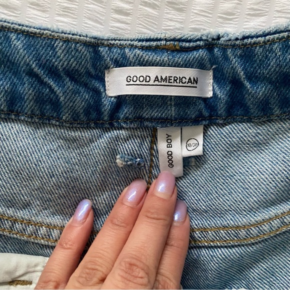 NWT Good American Size 10/30 High Waist Split Raw Hem Pants - Picture 6 of 6